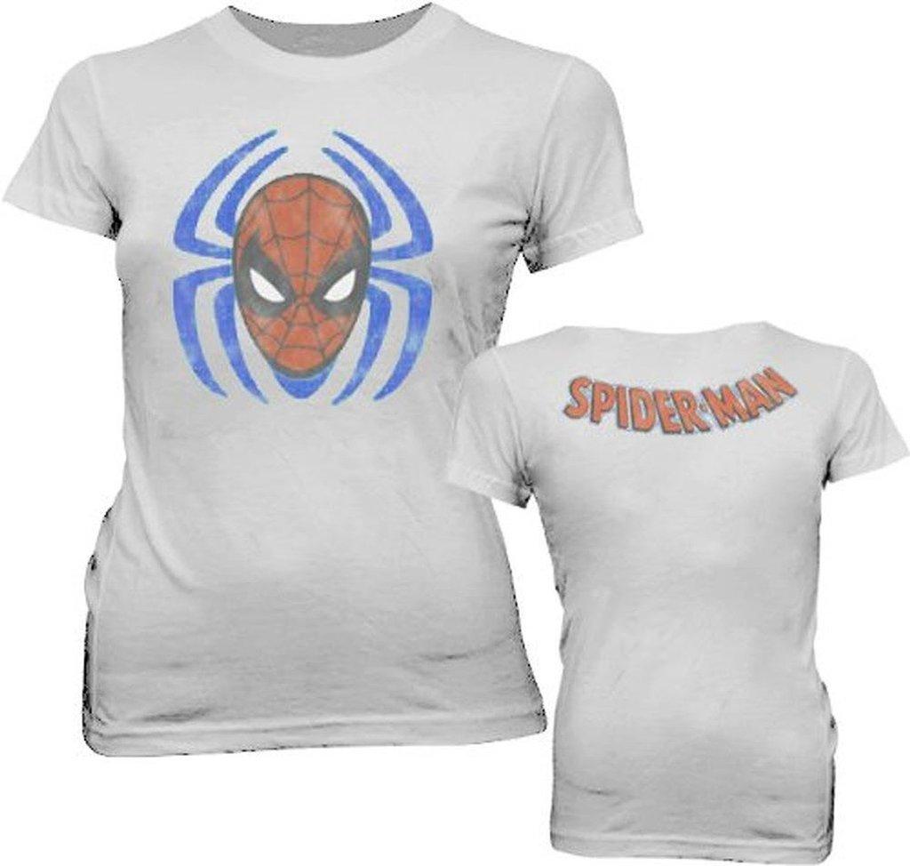 Spider-Man Sense Spider Face Distressed Cement T Shirt