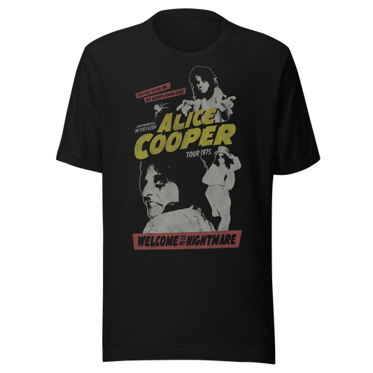 Alice Cooper 1975 Tour Vintage Mens T Shirt