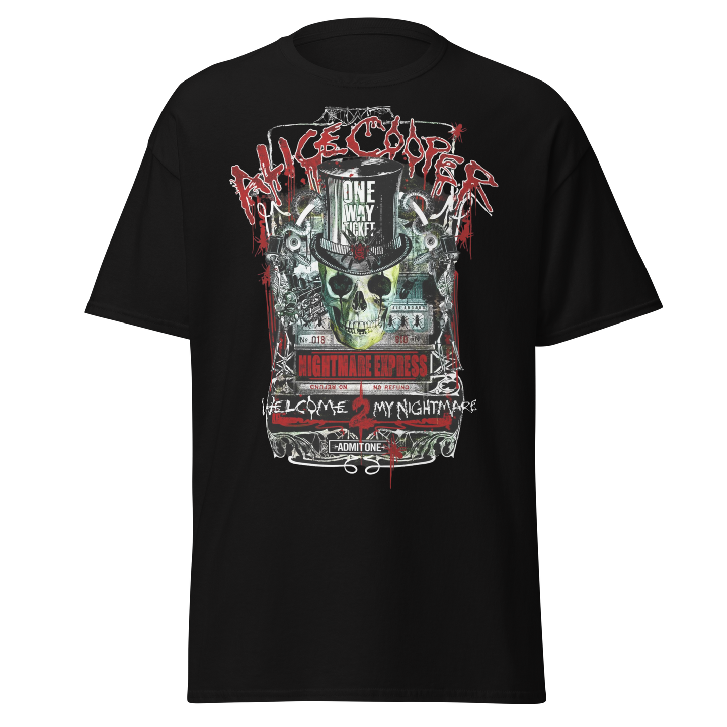Alice Cooper Nightmare Express Jumbo Print Mens T Shirt