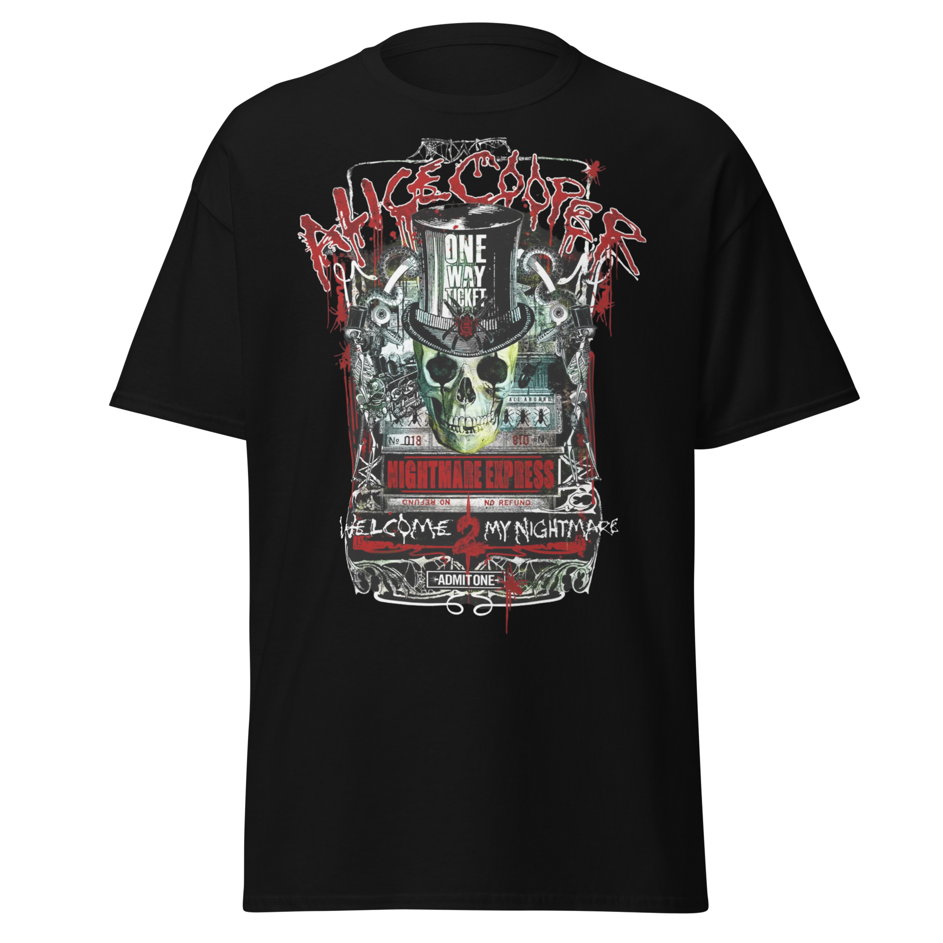 Alice Cooper Nightmare Express Jumbo Print Mens T Shirt