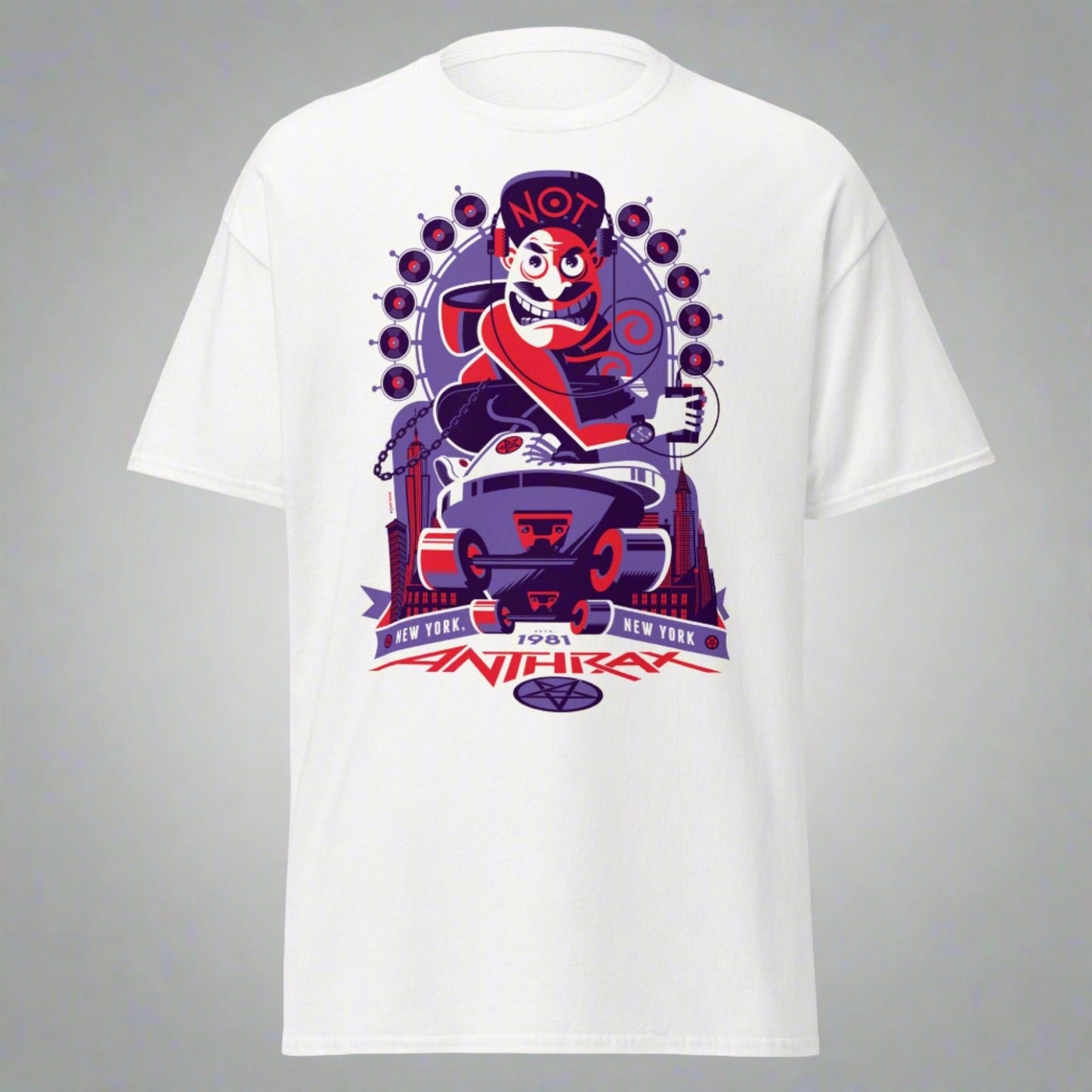 Anthrax - New York 81 Tour Jumbo Print Mens T Shirt