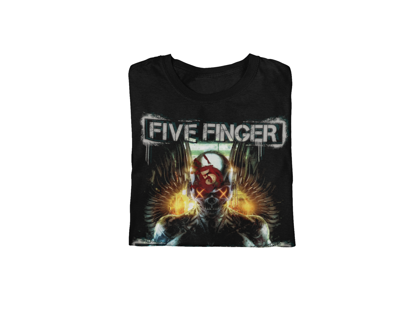 Five Finger Death Punch - Bot Heaven Jumbo Print Mens T Shirt