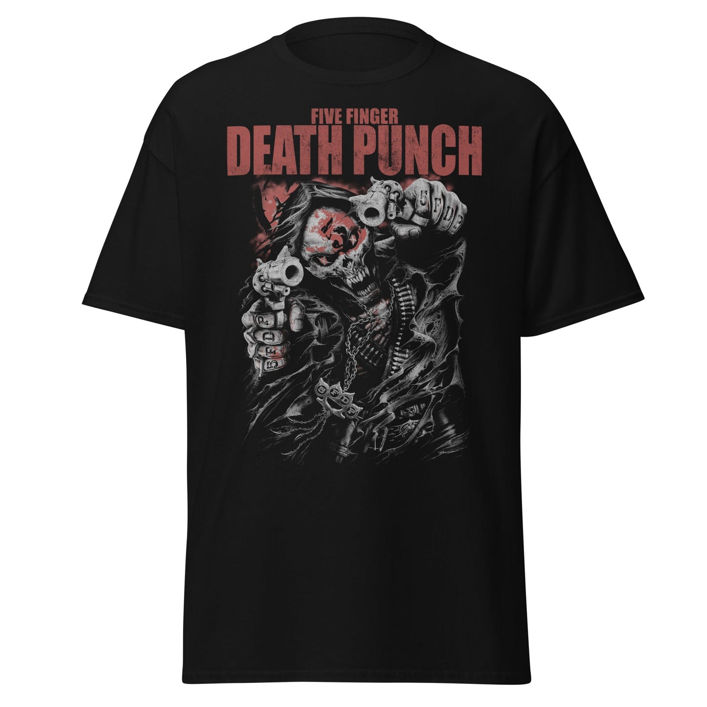 Five Finger Death Punch - Both Barrels Jumbo Print Mens T Shirt