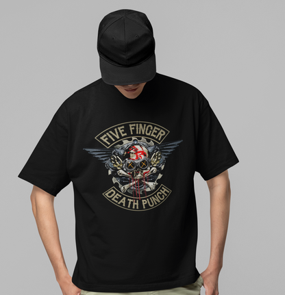 Five Finger Death Punch - Crossbones Jumbo Print Mens T Shirt