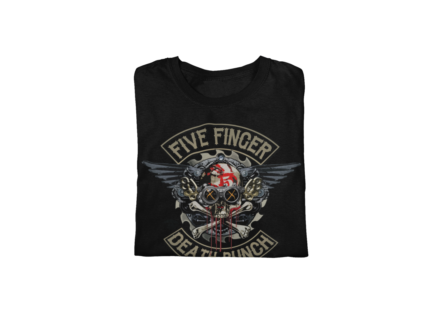 Five Finger Death Punch - Crossbones Jumbo Print Mens T Shirt