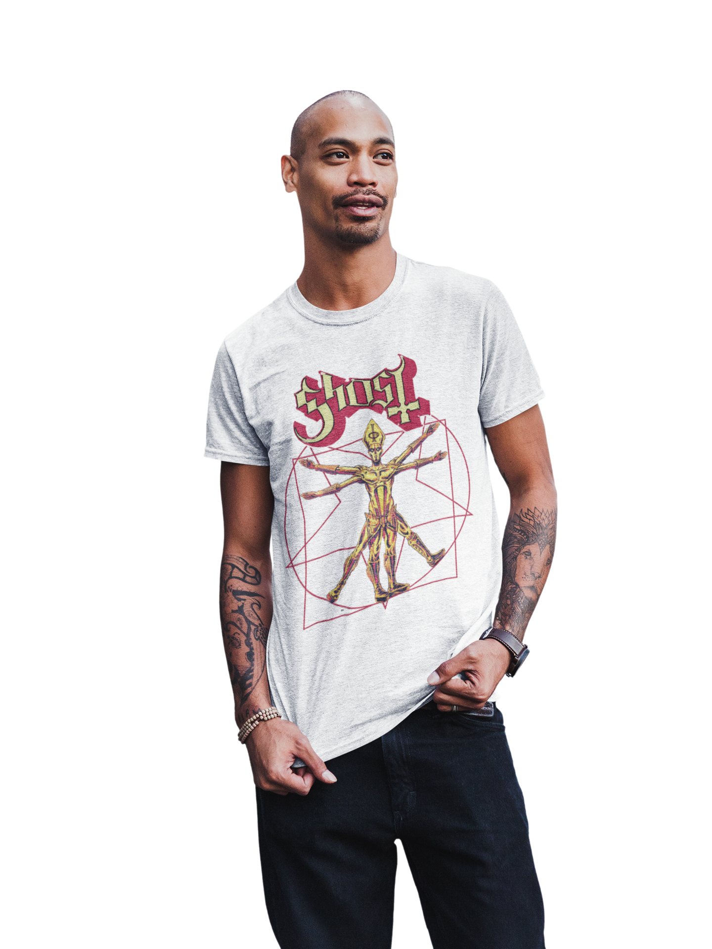 Ghost - In the Machine Jumbo Print Mens T Shirt