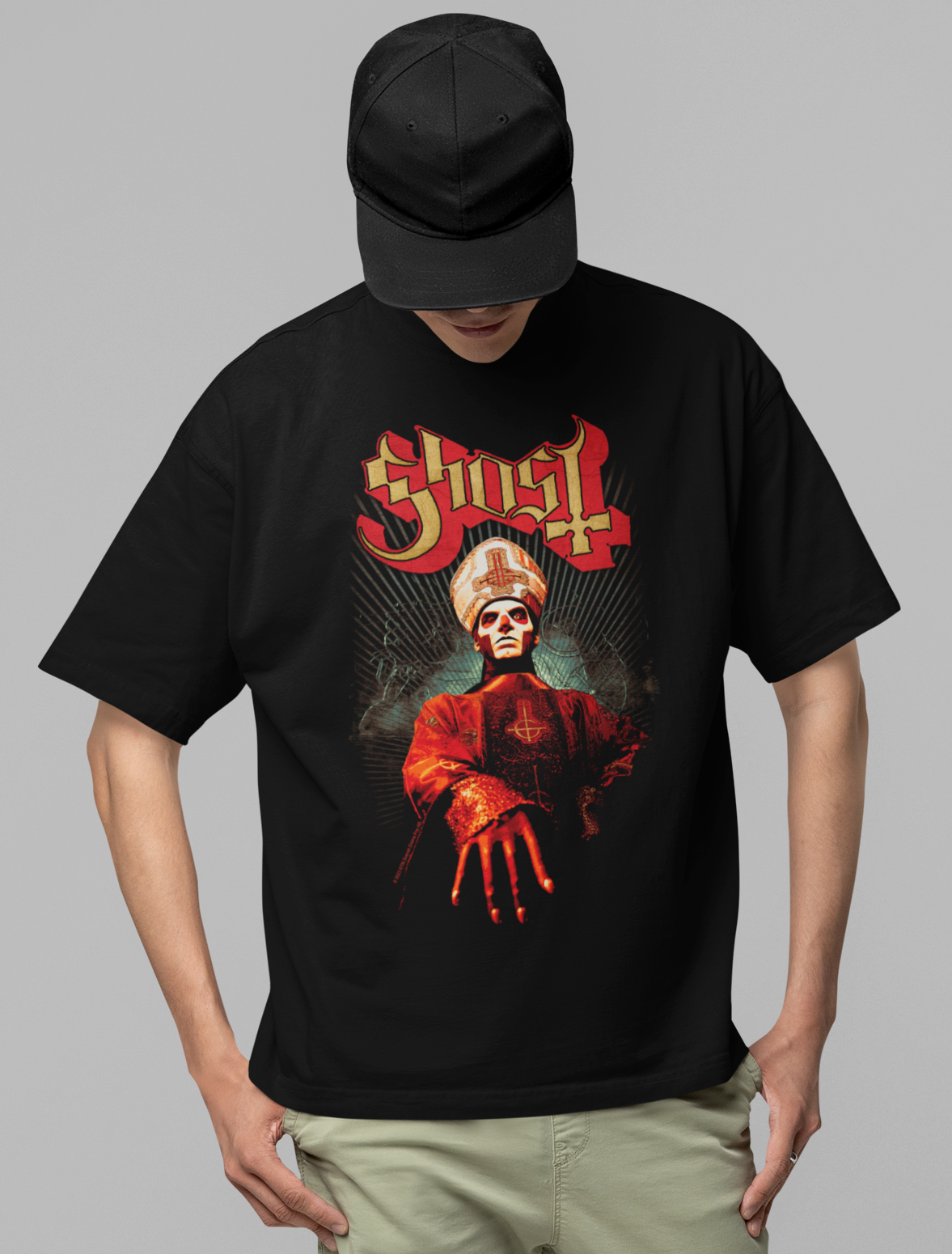 Ghost - Kiss the Ring Jumbo Print Mens T Shirt