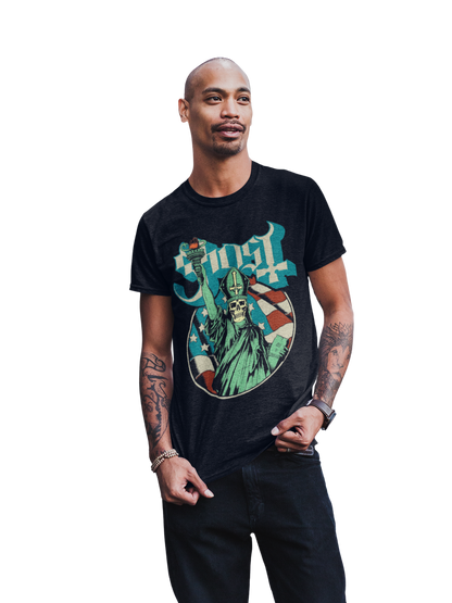 Ghost - Statue of Liberty Jumbo Print Mens T Shirt