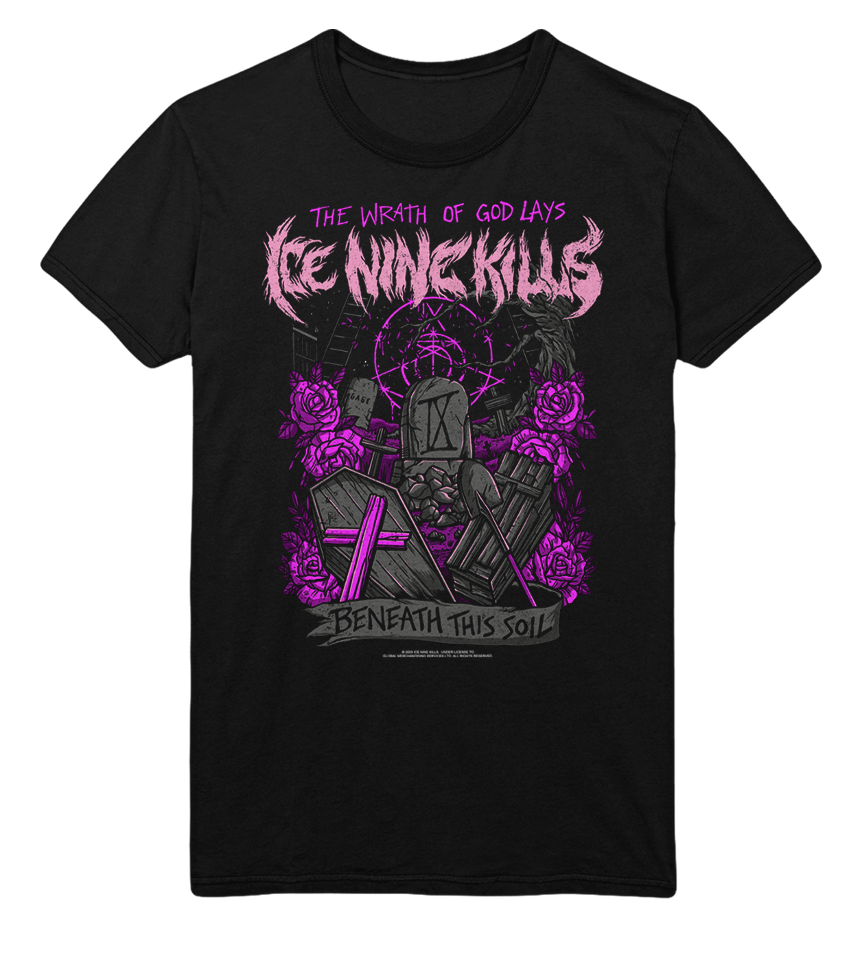Ice Nine Kills Purple Wrath Jumbo Print Mens T Shirt