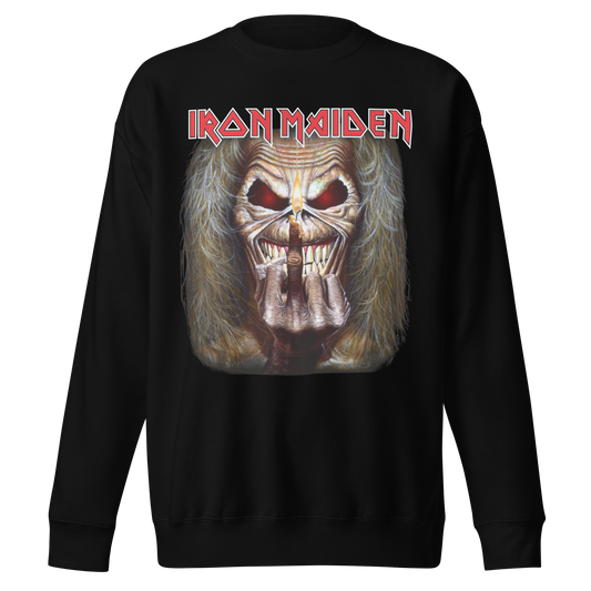 Iron Maiden Candle Finger Jumbo Print Sweatshirt
