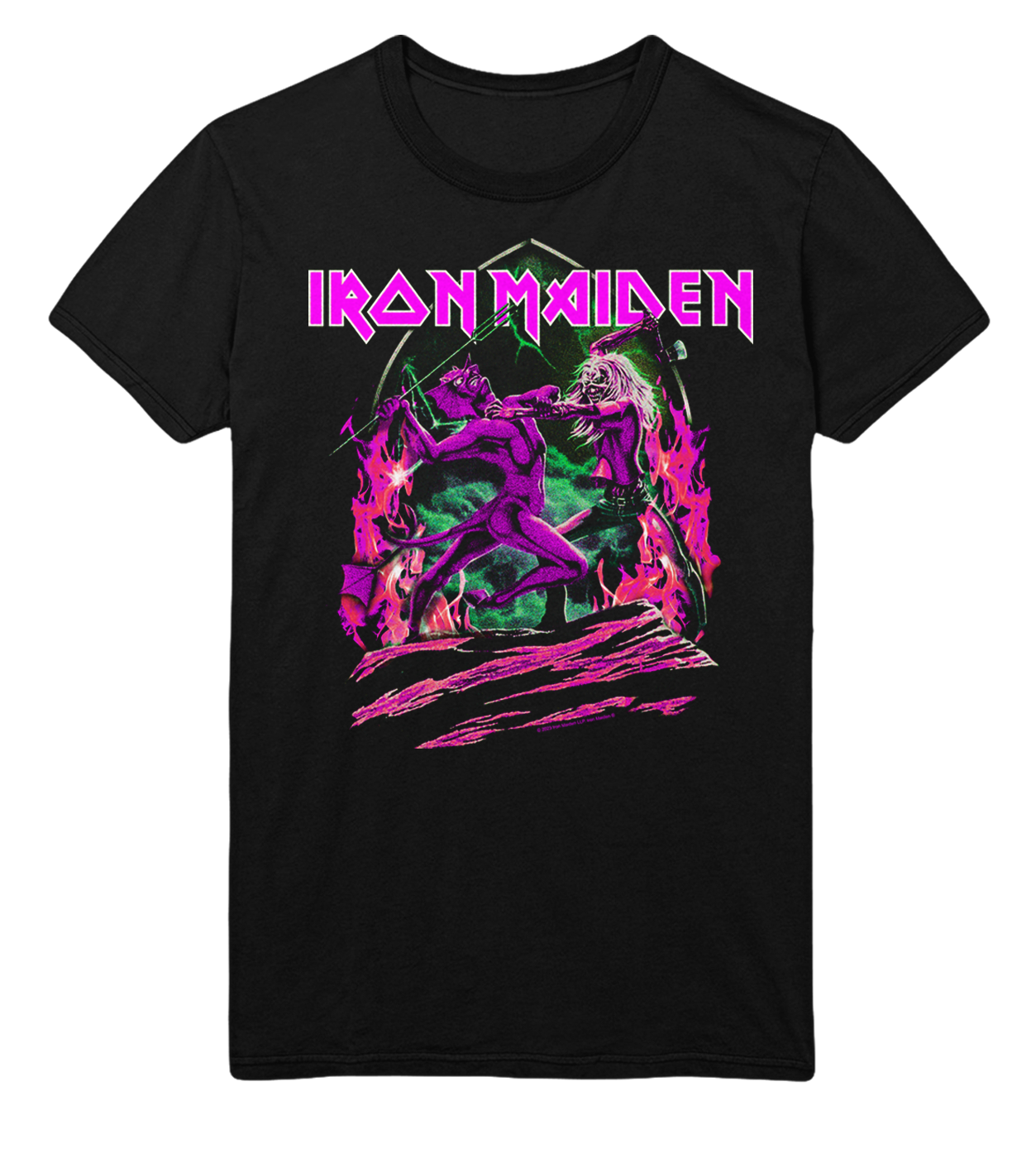 Iron Maiden Devil's Fight Jumbo Print Mens T Shirt