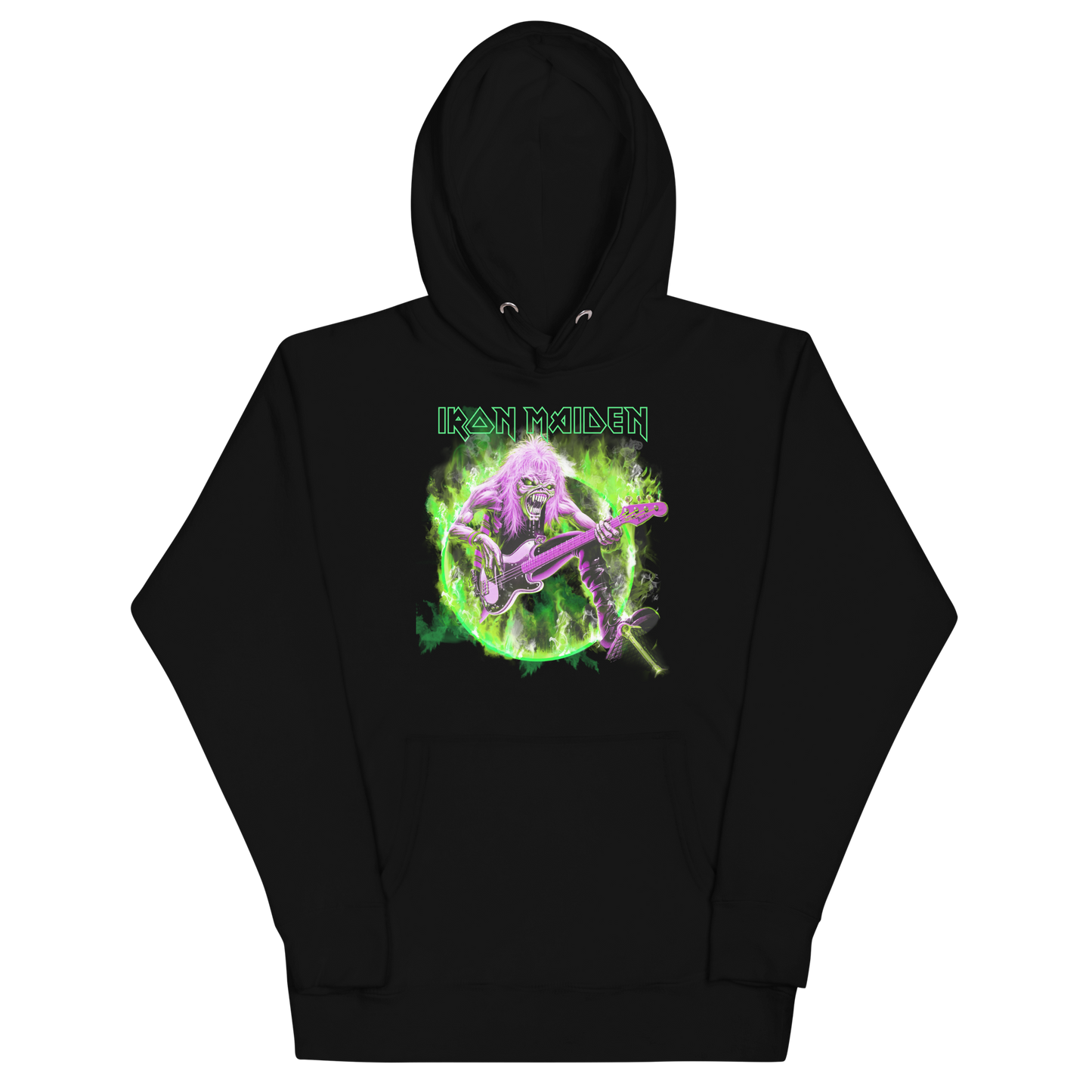 Iron Maiden Green Guitar Classic Hoodie