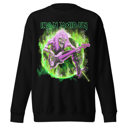 Iron Maiden Green Guitar Jumbo Print Sweatshirt