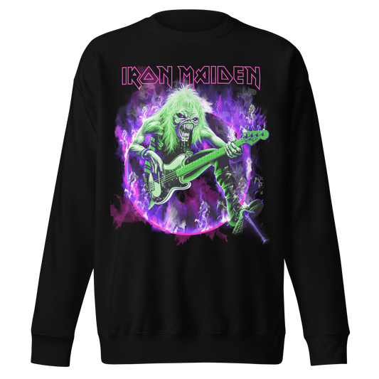 Iron Maiden Purple Guitar Jumbo Print Sweatshirt