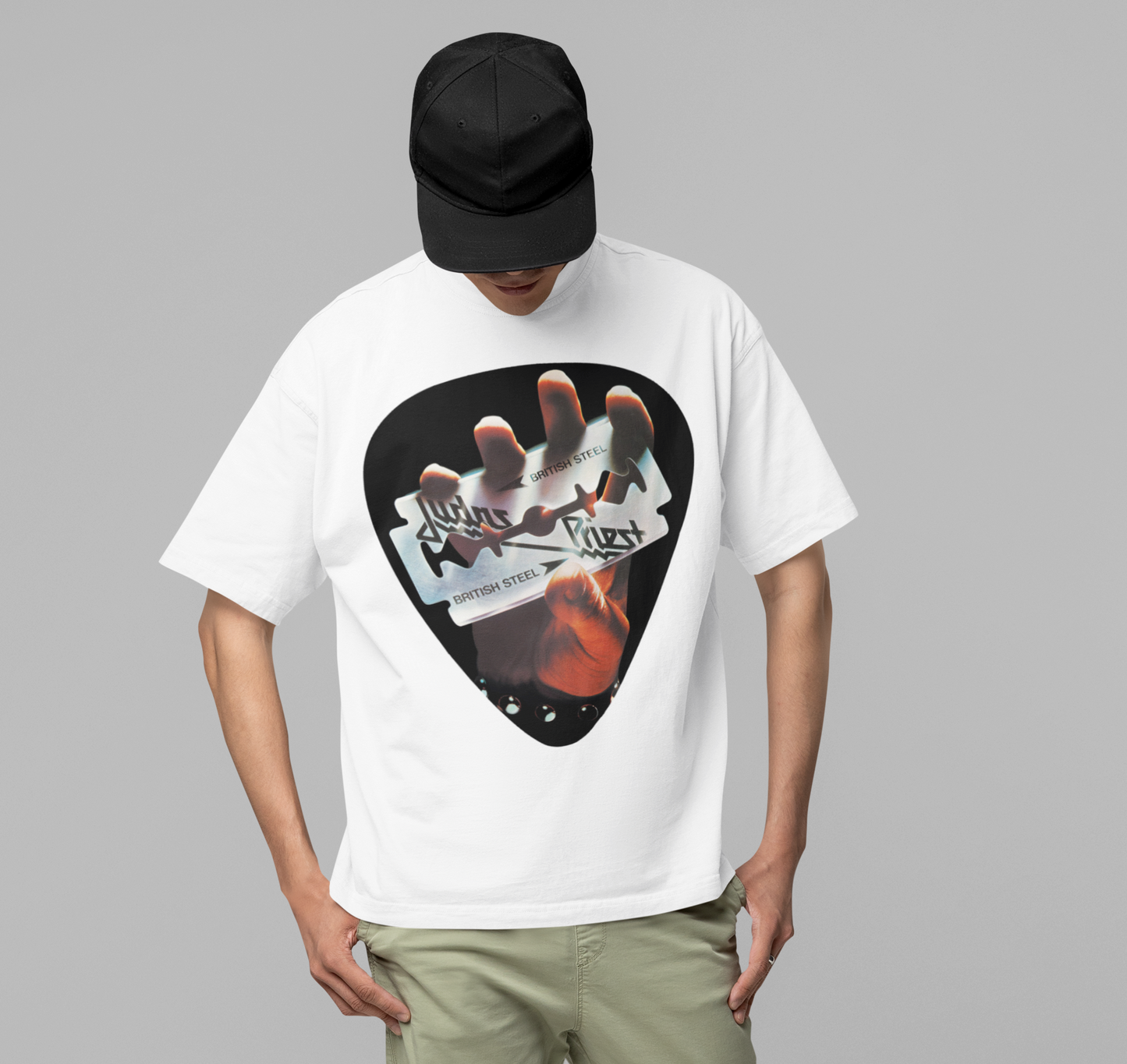 Judas Priest - British Steel Jumbo Print Mens T Shirt