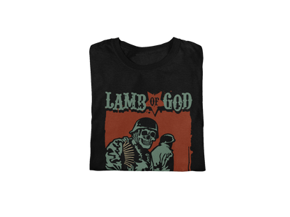 Lamb Of God - Skeleton Army Plato Quote Jumbo Print Mens T Shirt