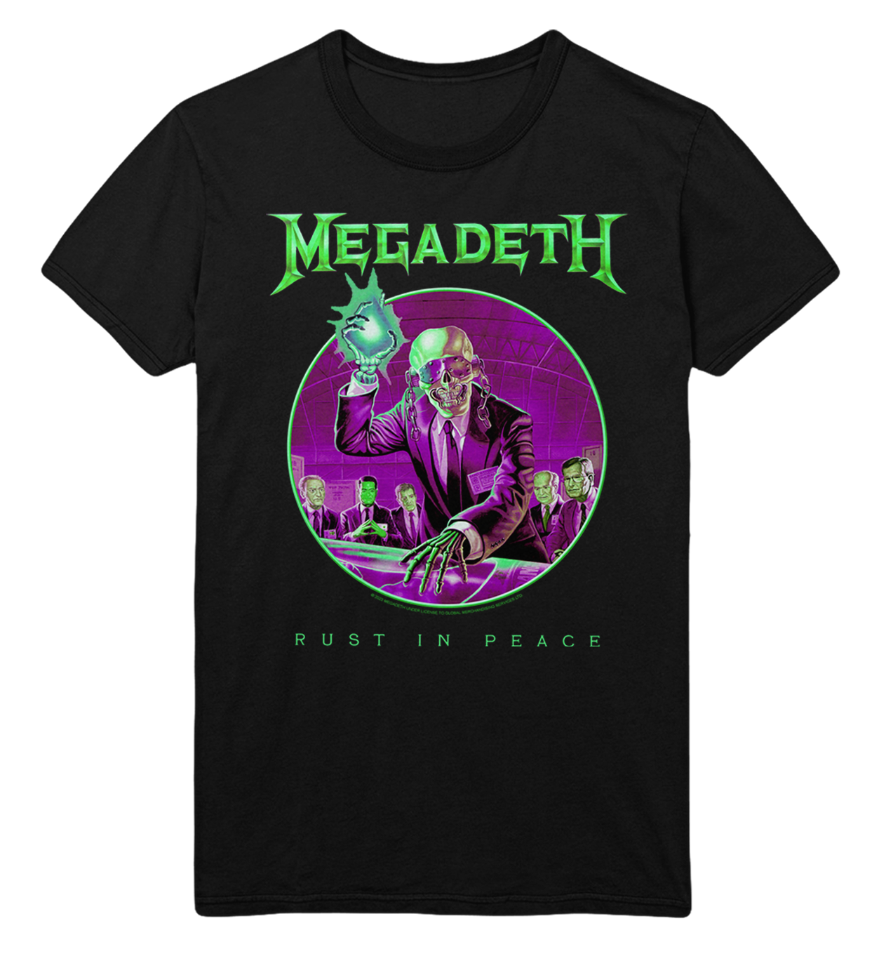 Megadeth Green Rust Jumbo Print Mens T Shirt