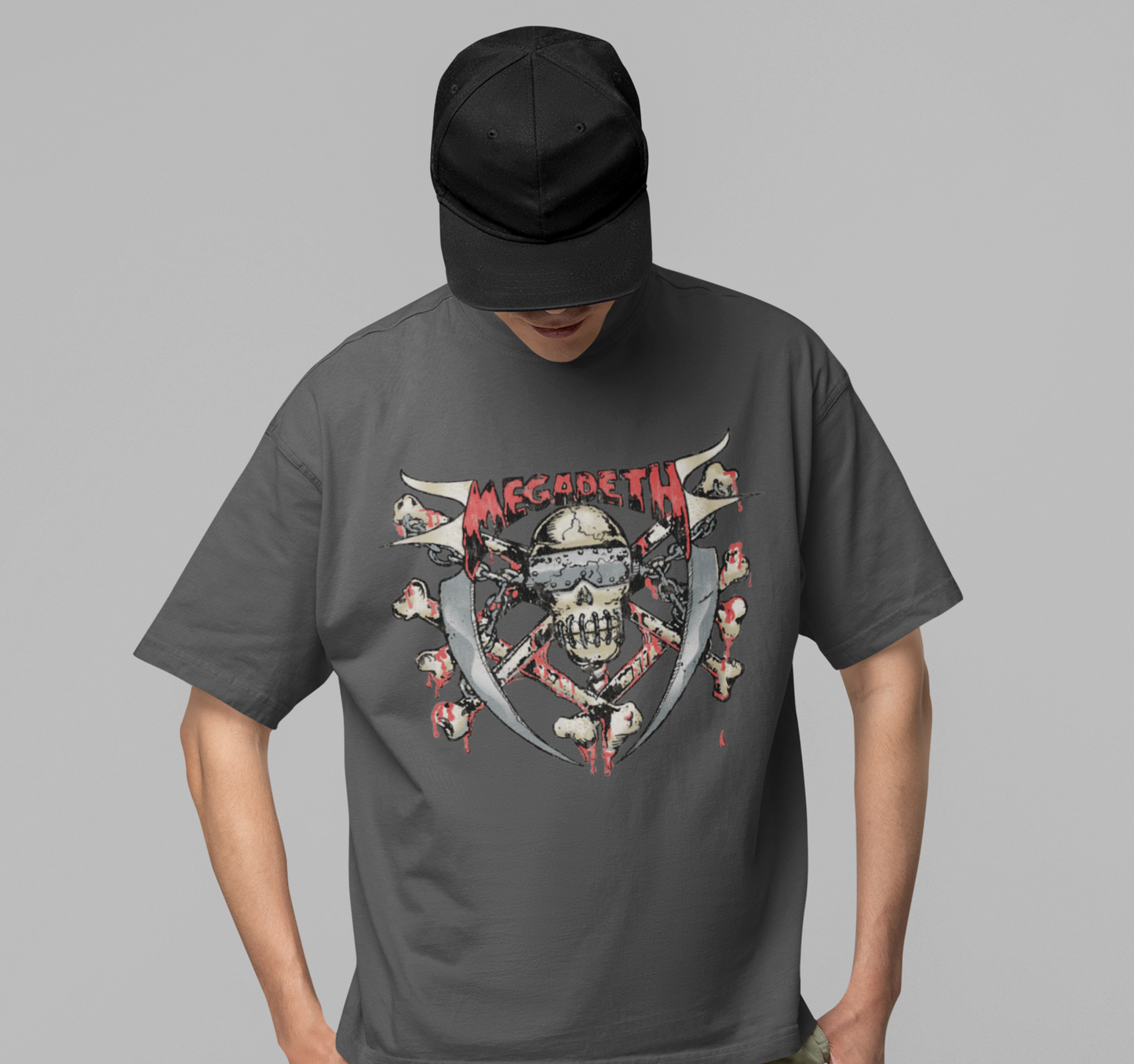 MegaDeth - Hand Painted Vic Jumbo Print Mens T Shirt