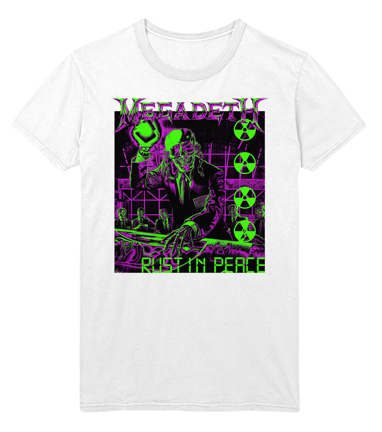 Megadeth Neon Rust in Peace Jumbo Print Mens T Shirt