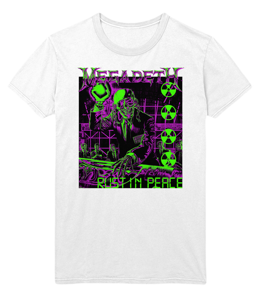 Megadeth Neon Rust in Peace Jumbo Print Mens T Shirt