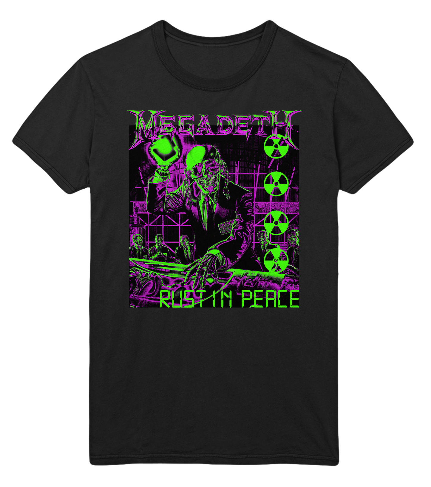 Megadeth Neon Rust Jumbo Print Mens T Shirt