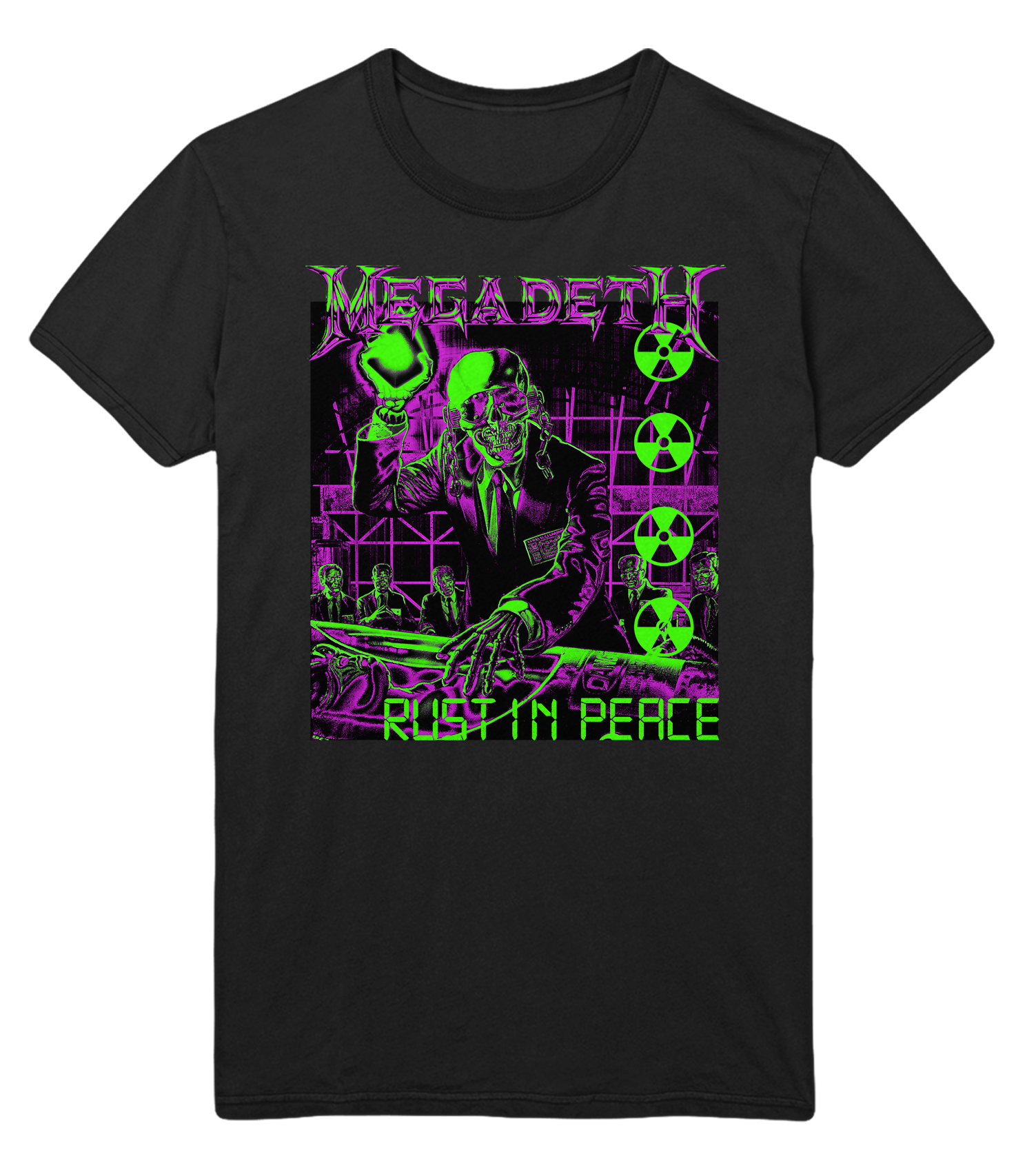 Megadeth Neon Rust Jumbo Print Mens T Shirt