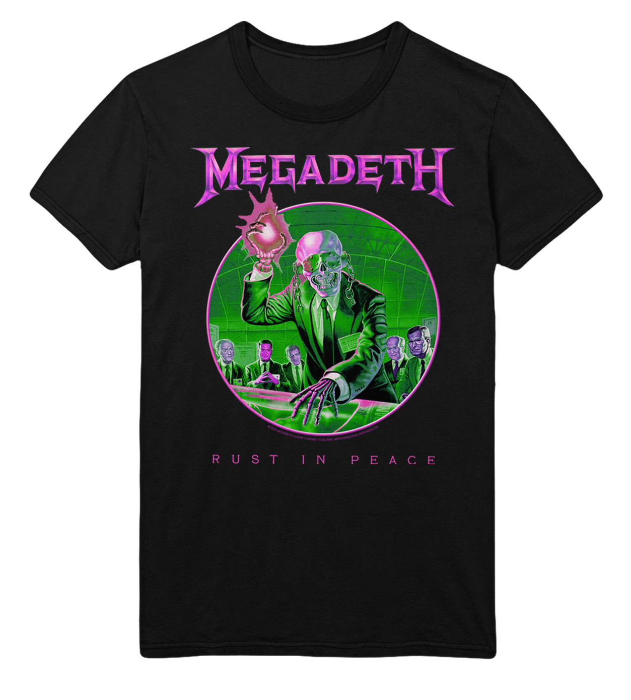 Megadeth Purple Rust Jumbo Print Mens T Shirt