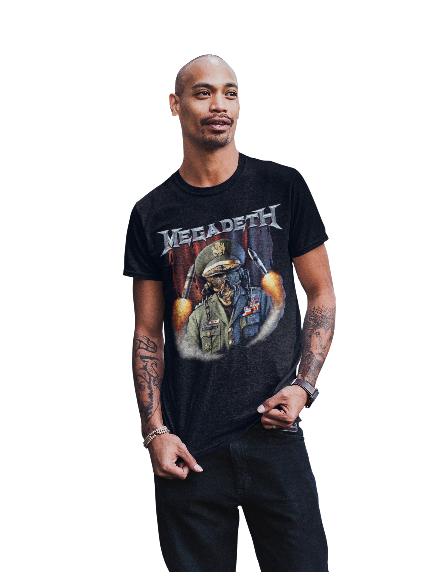 MegaDeth - Rattlehead Vic Jumbo Print Mens T Shirt