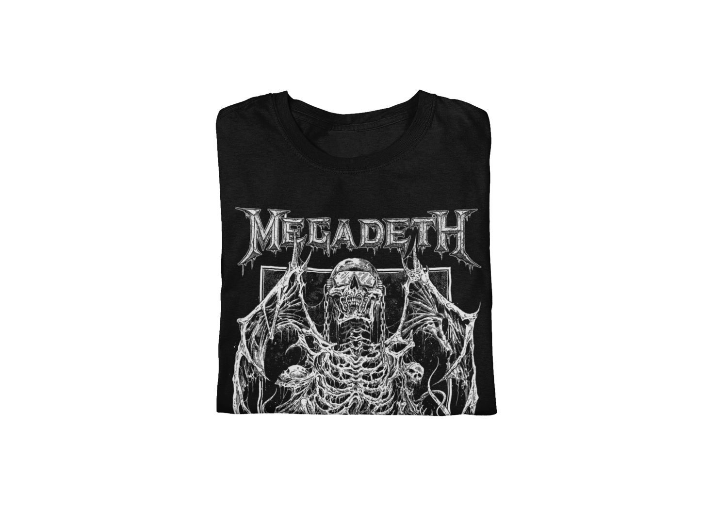 Megadeth Skeleton Wings Jumbo Print Mens T Shirt