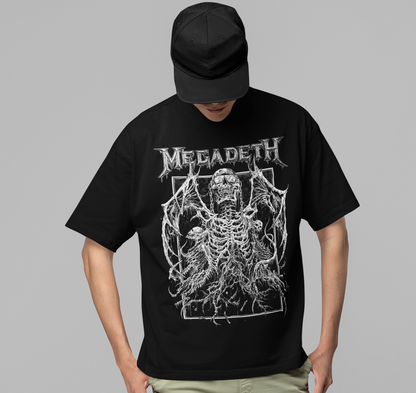 Megadeth Skeleton Wings Jumbo Print Mens T Shirt