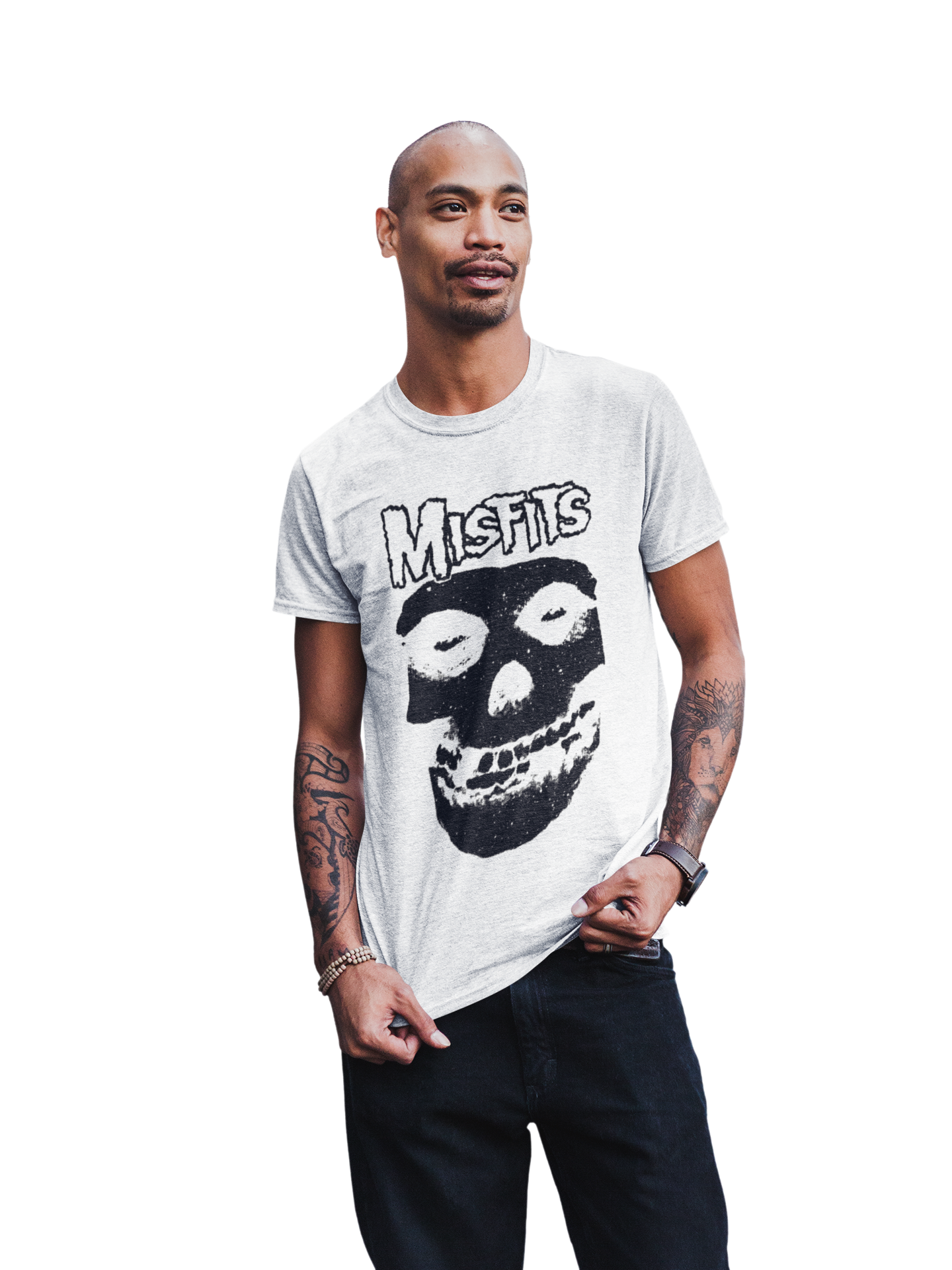 Misfits Black Skull Jumbo Print Mens T Shirt