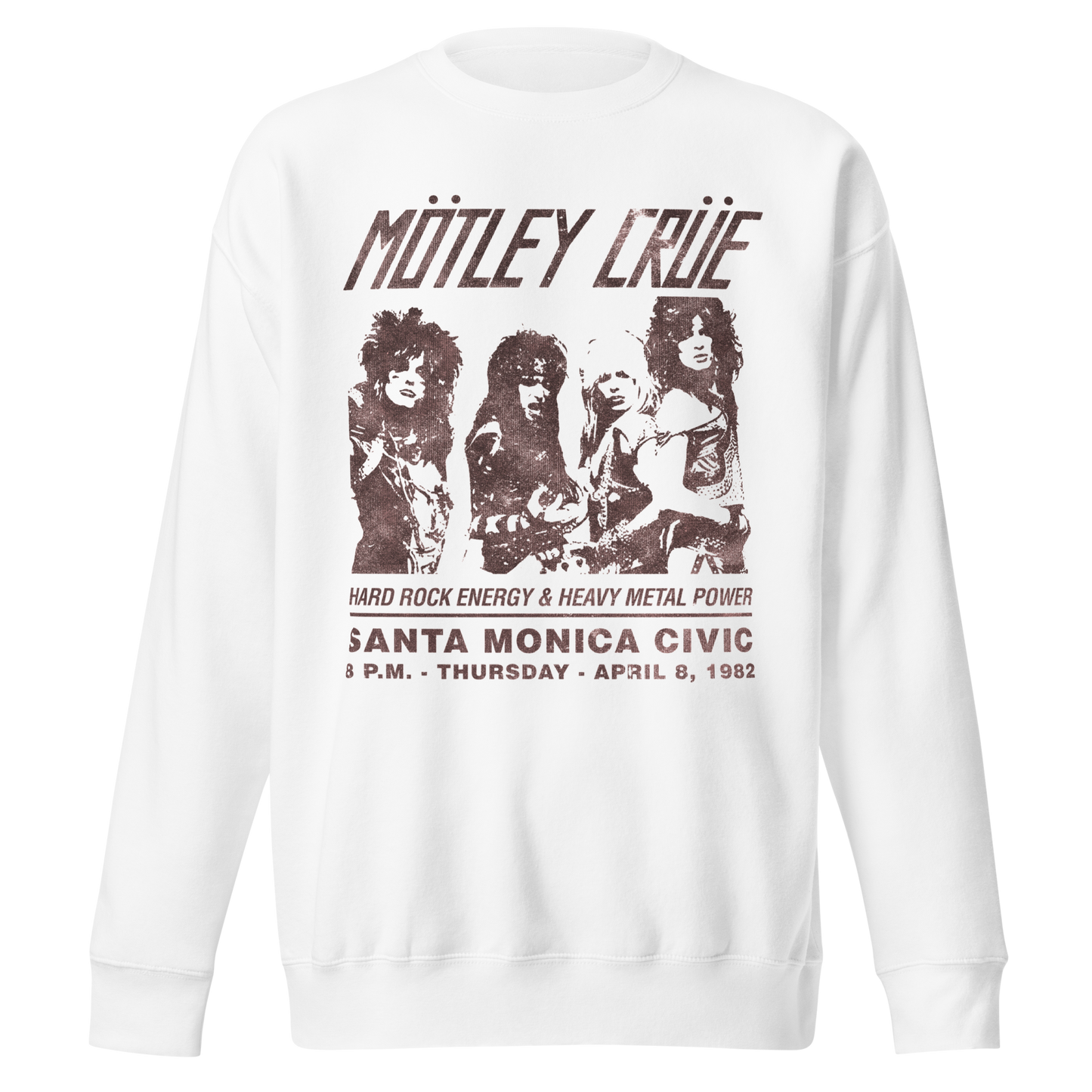 Motley Crue '82 Santa Monica Jumbo Print Sweatshirt