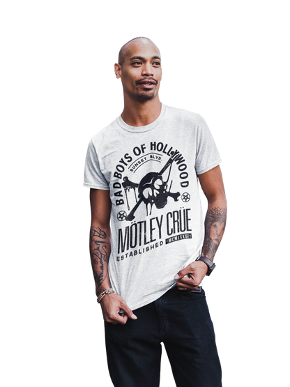 Motley Crue Bad Boys of Hollywood Jumbo Print Mens T Shirt