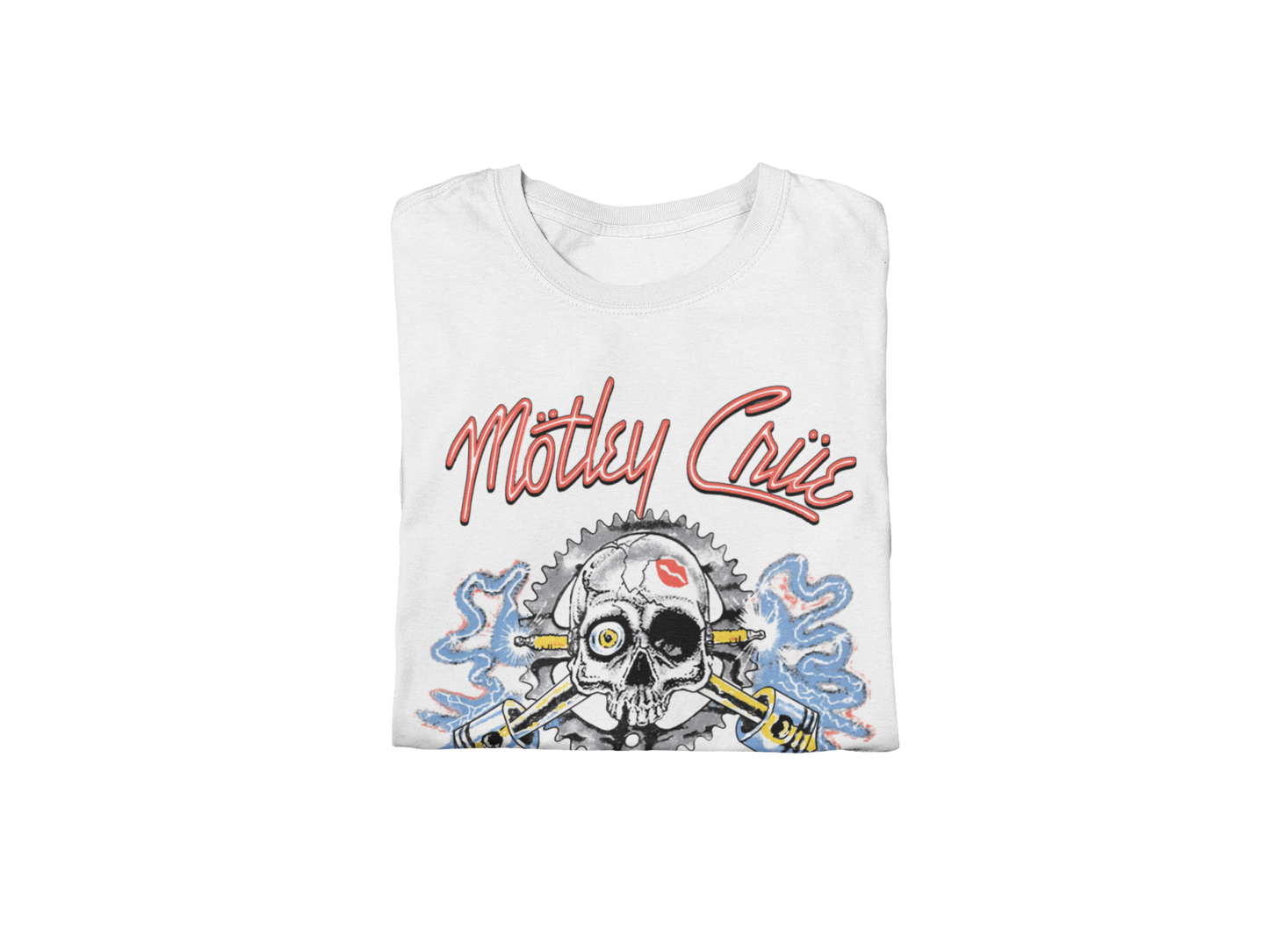 Motley Crue Girl's Skull Jumbo Print Mens T Shirt