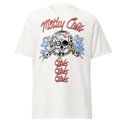 Motley Crue Girl's Skull Jumbo Print Mens T Shirt