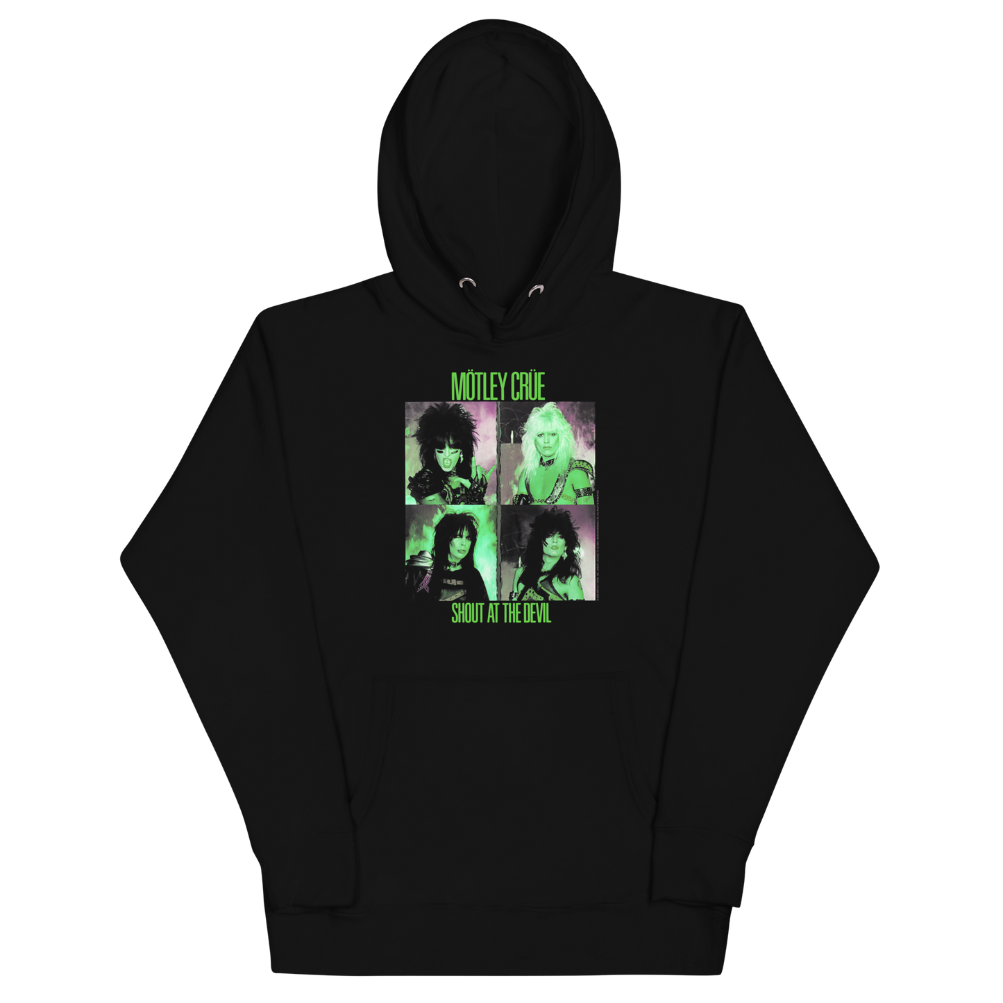 Motley Crue Green Shout Classic Hoodie