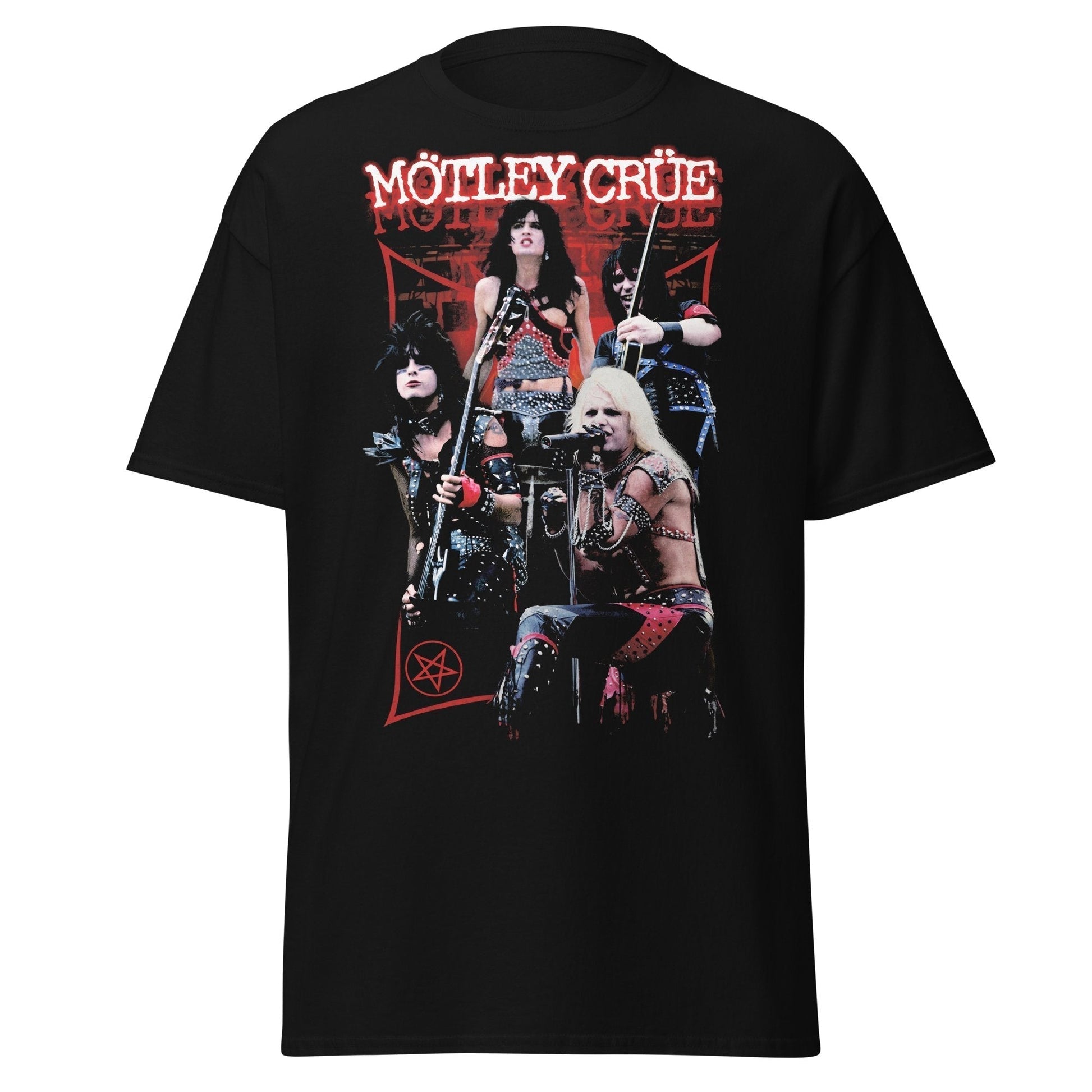 Motley Crue Live Jumbo Print Mens T Shirt