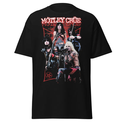 Motley Crue Live Jumbo Print Mens T Shirt