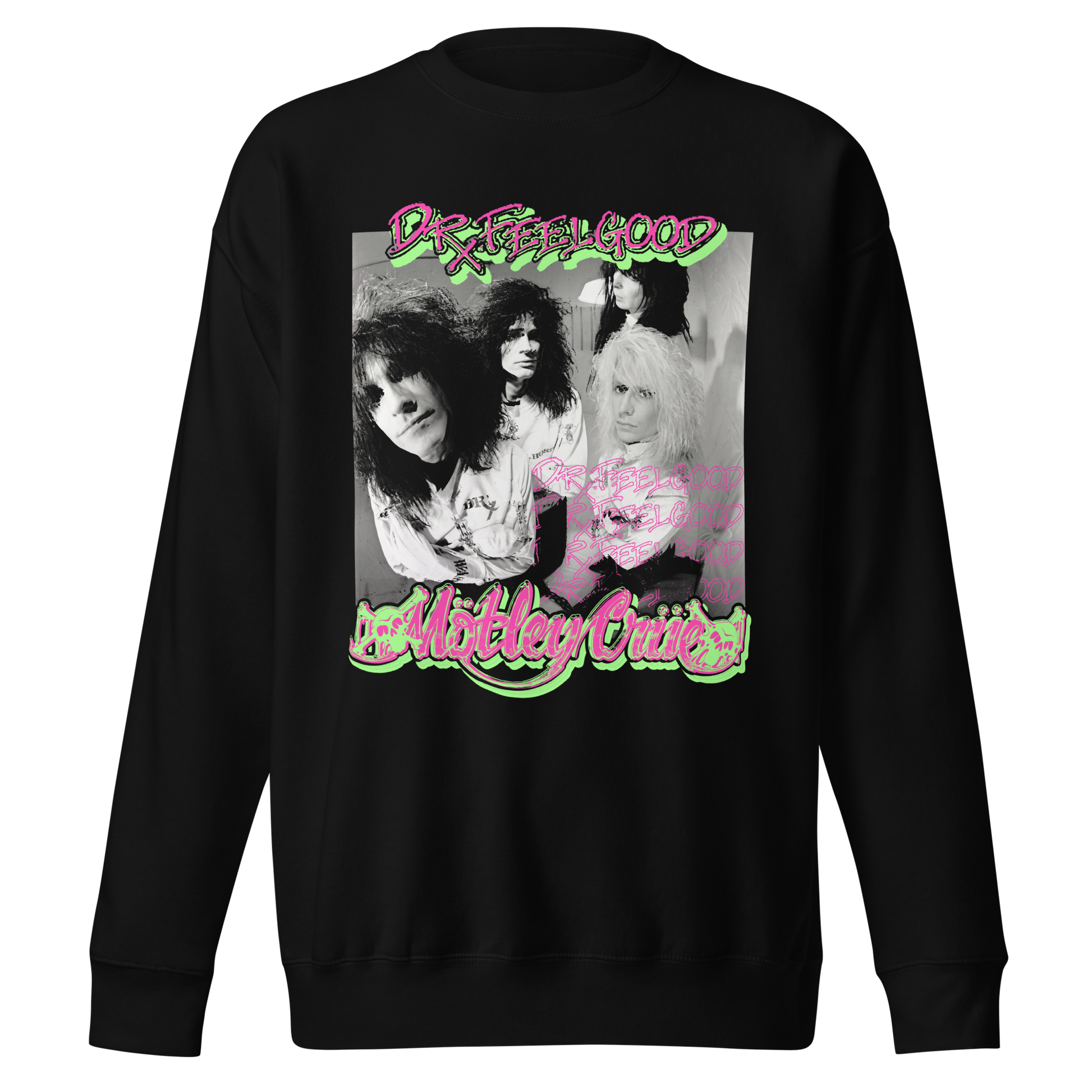 Motley Crue Neon Trip Dr. Feelgood Jumbo Print Sweatshirt