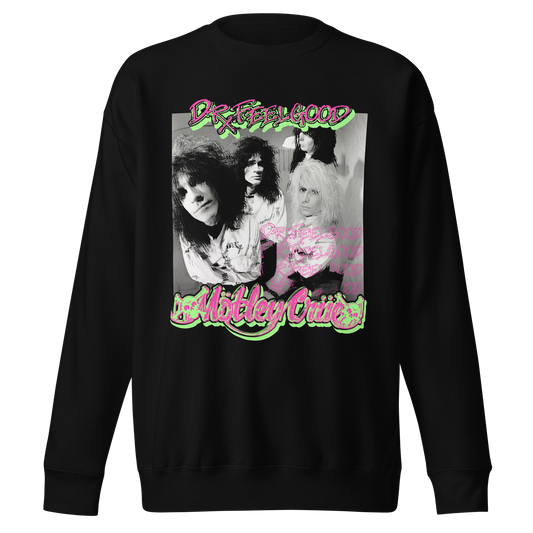 Motley Crue Neon Trip Dr. Feelgood Jumbo Print Sweatshirt
