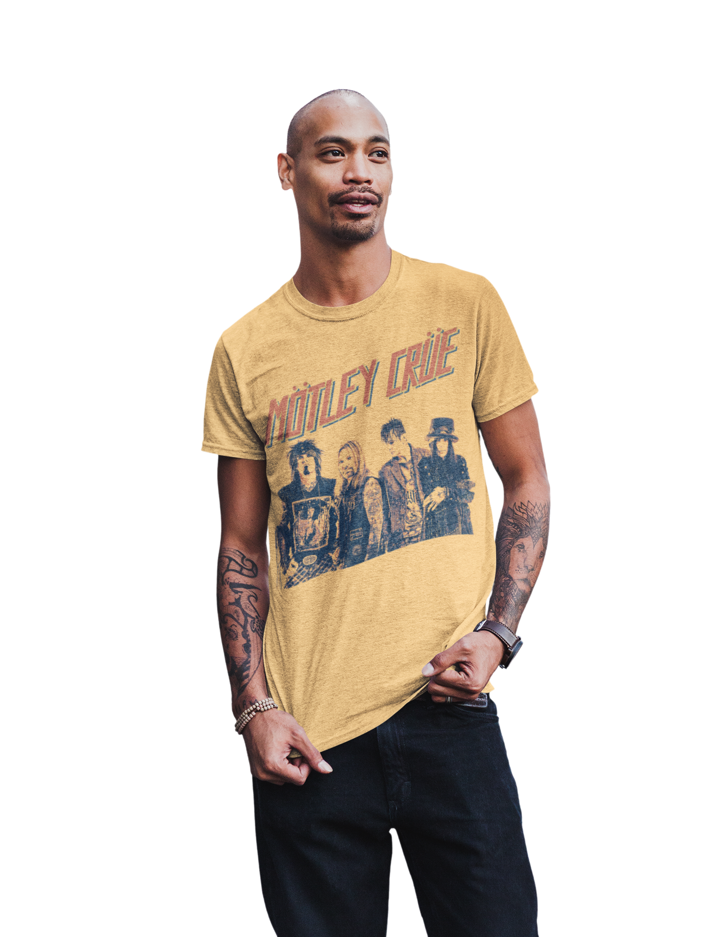 Motley Crue - Retro Boomin Jumbo Print Mens T Shirt