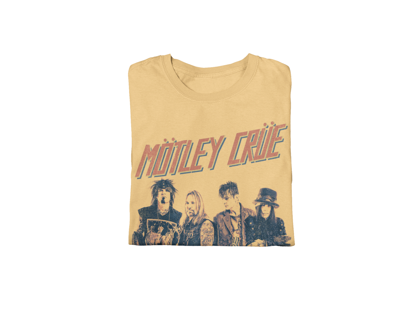 Motley Crue - Retro Boomin Jumbo Print Mens T Shirt