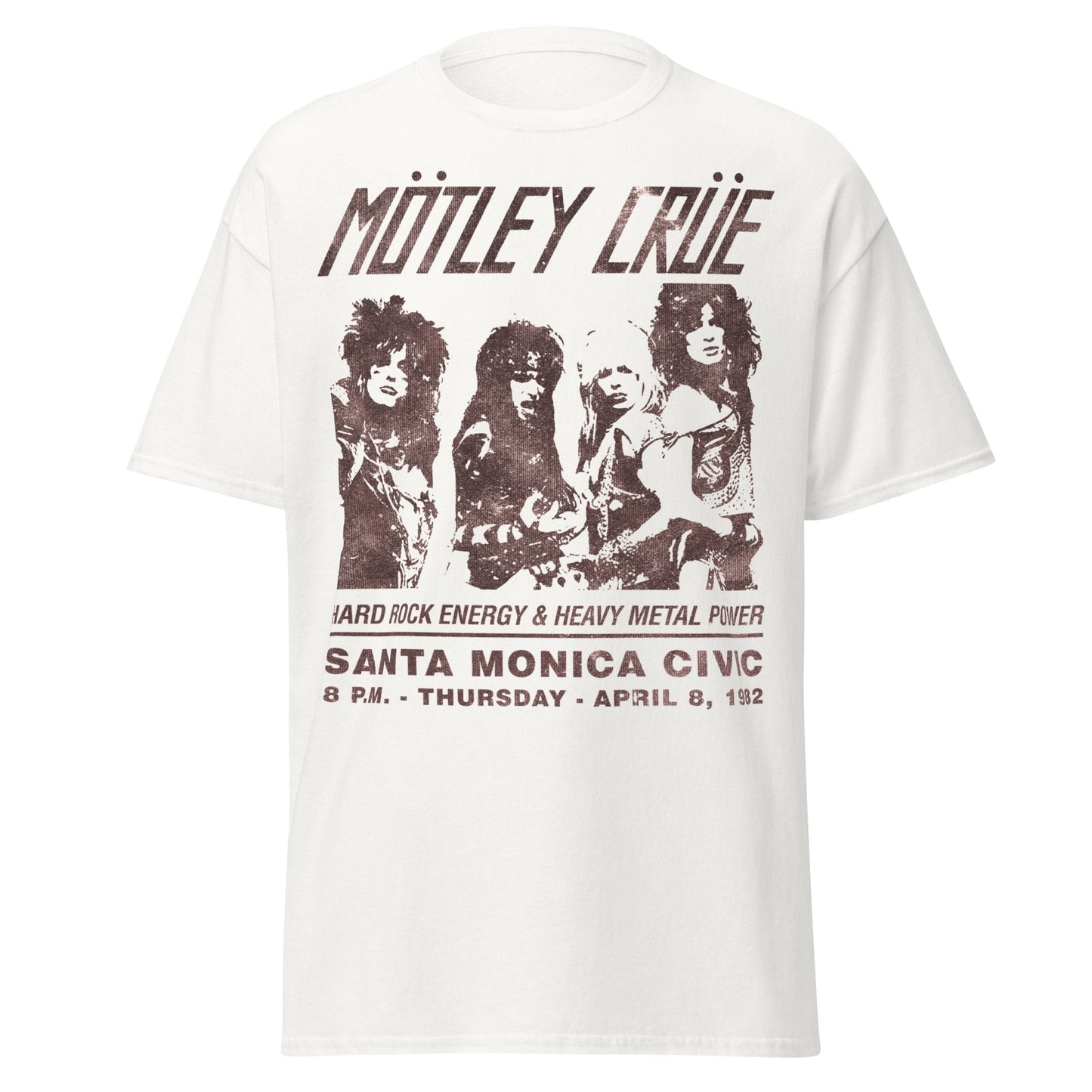 Motley Crue - Santa Monica Jumbo Print Mens T Shirt