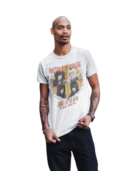 Motley Crue - Shout 83/84 Tour Jumbo Print Mens T Shirt