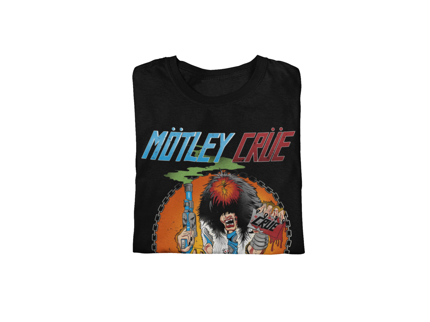 Motley Crue Smoking Allister Jumbo Print Mens T Shirt