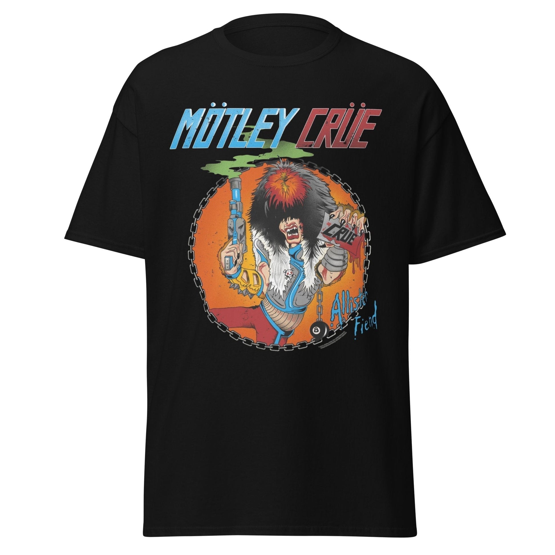 Motley Crue Smoking Allister Jumbo Print Mens T Shirt