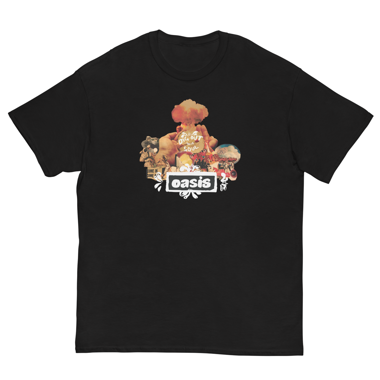 Oasis Collage Jumbo Print Mens T Shirt
