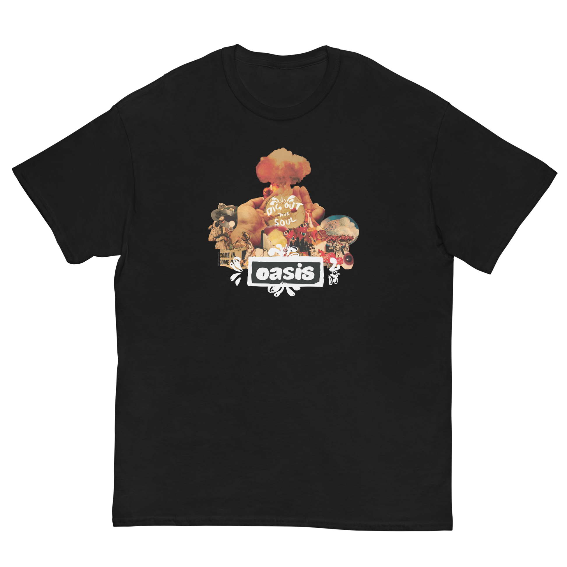 Oasis Collage Jumbo Print Mens T Shirt