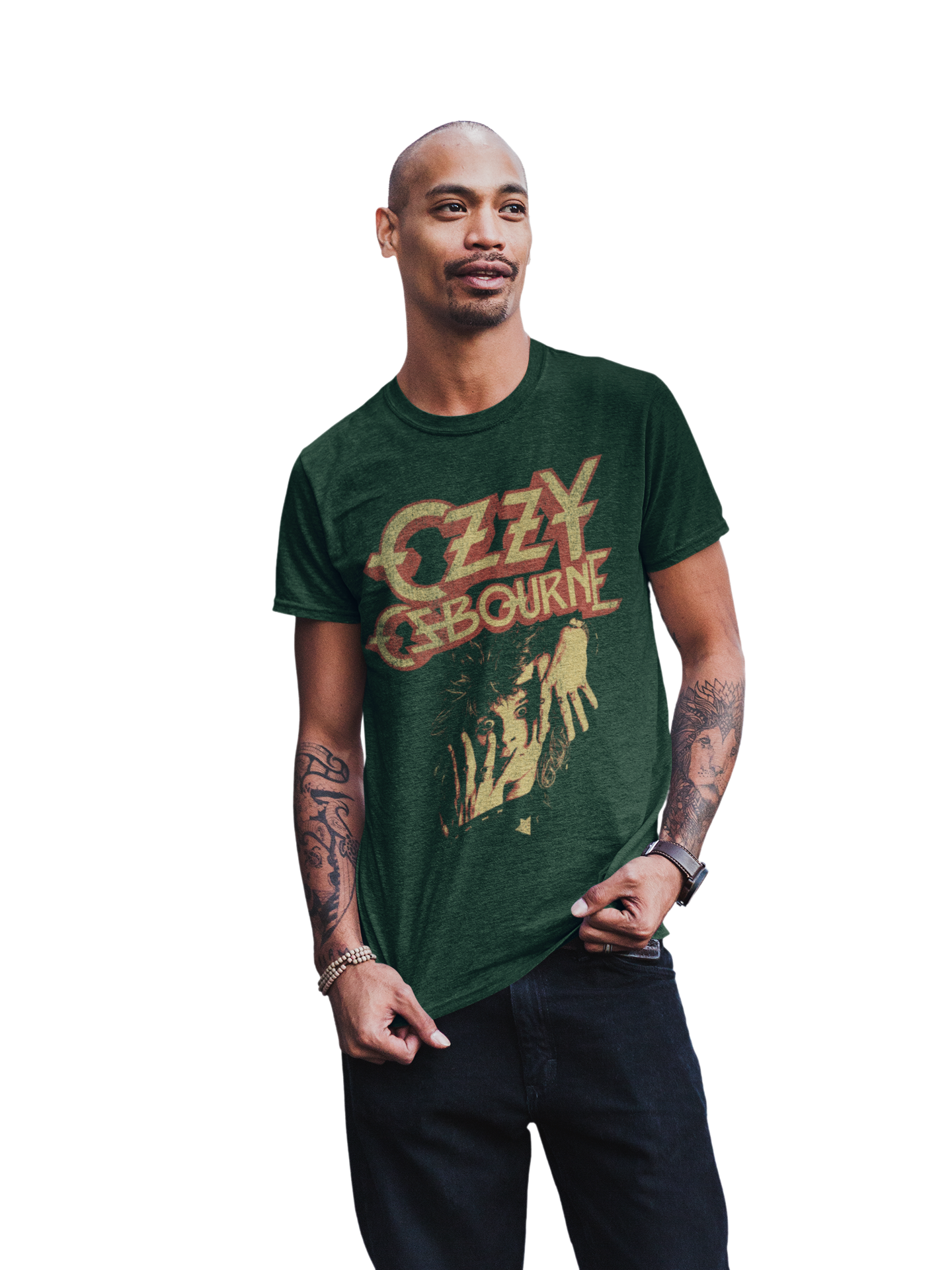 Ozzy Osbourne - Late 80s Vintage Ozzy Jumbo Print Mens T Shirt