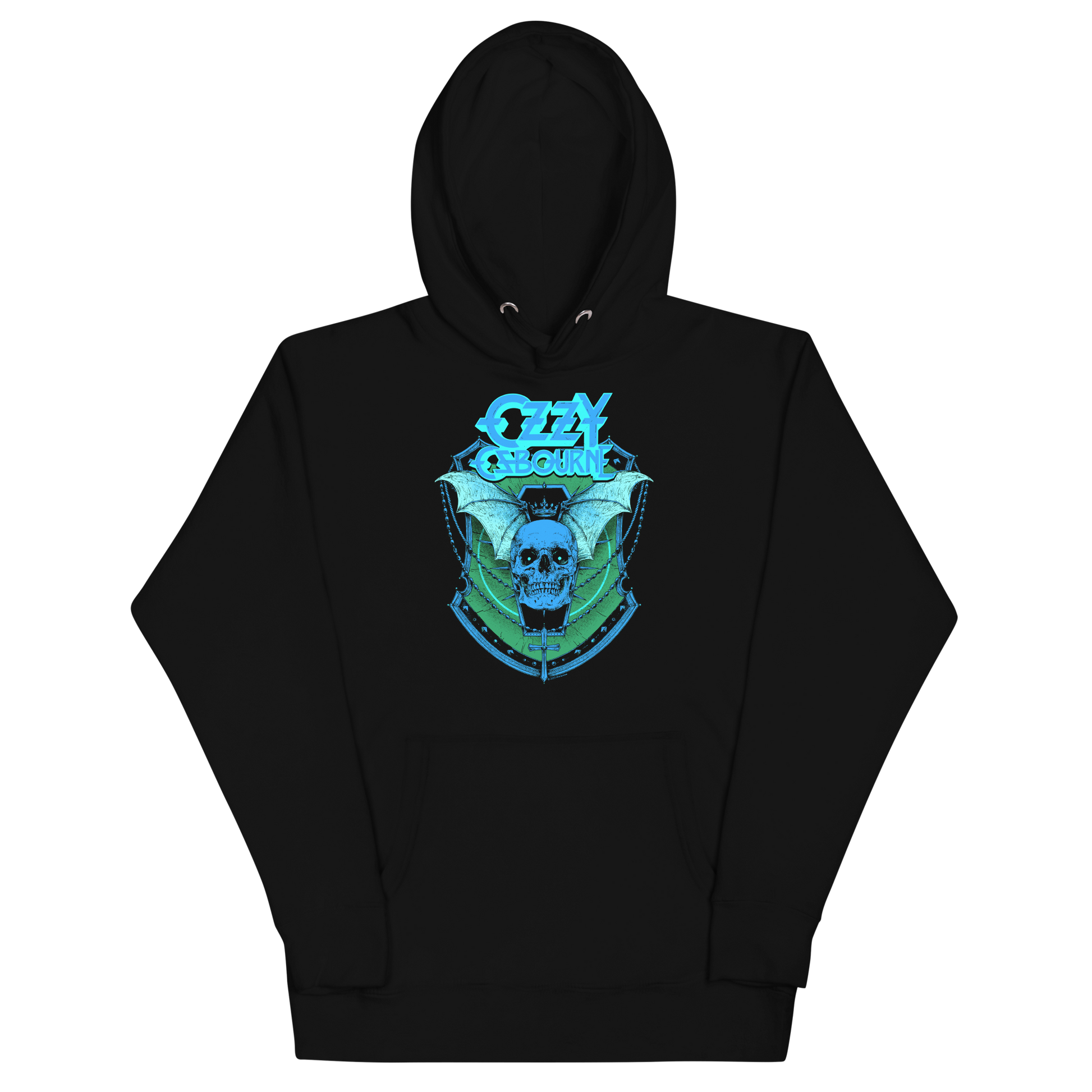 Ozzy Osbourne Neon Blue Bat Classic Hoodie